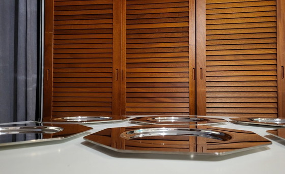 Image 1 of Lot de 6 assiettes plates Teghini Firenze, Italie, design vintage | 1970