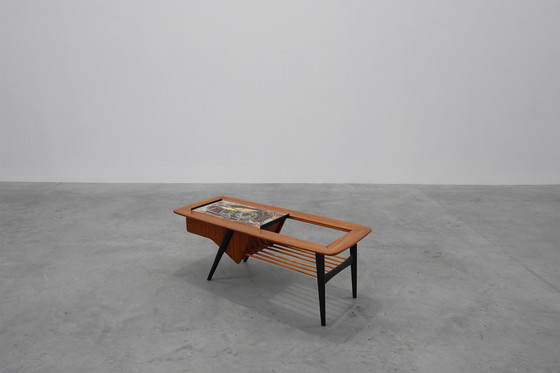 Image 1 of Coffee Table model 210, teak wood and ceramic, by Alfred Hendrickx, Belform