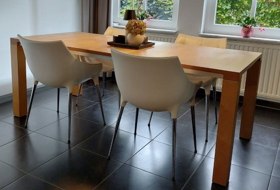 Cassina Passion (Philippe Starck) white leather chairs (4 pieces), Dining chairs, Metal, Modern (photo 2 of 10)