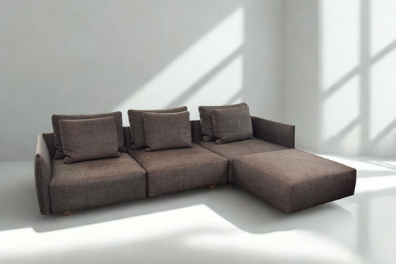 Image 1 of Wunderschönes, exklusives, modulares Minotti Milano Sofa/Chaiselongue im schlanken Design