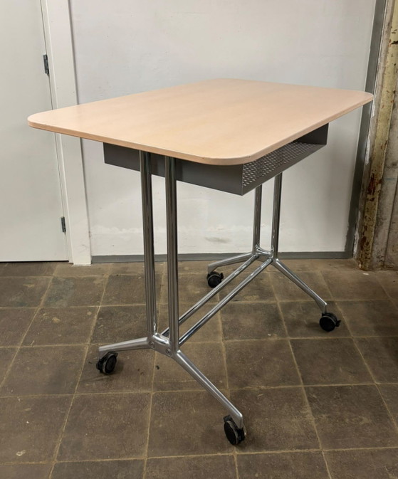 Zeldzame Vitra Ad Hoc Spatio design trolley-werktafel – Bureau, Metal, Wood (photo 2 of 8)