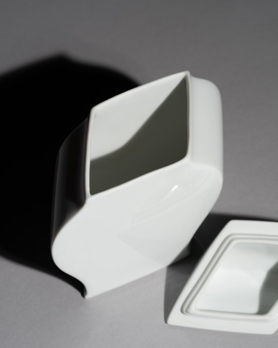 Image 1 of Caja con tapa de porcelana Rosenthal Tadao Amano Sakura 4101/2 Japón posmoderno SAKURA