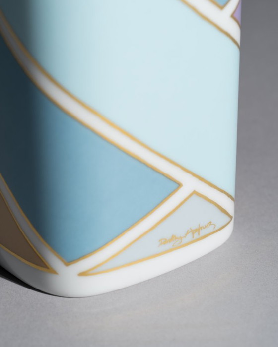 Image 1 of Vintage Chic Dorothy Hafner Rosenthal Vase Duo Germany 1980s Memphis Era Style