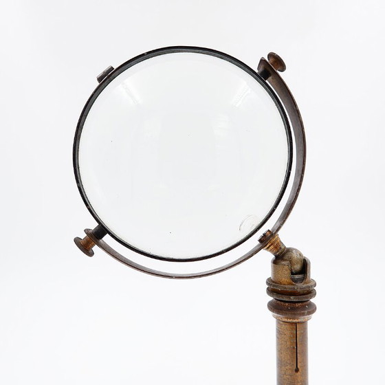 Image 1 of Große Physiklabor-Linse, altes wissenschaftliches Instrument, 19. Jahrhundert
