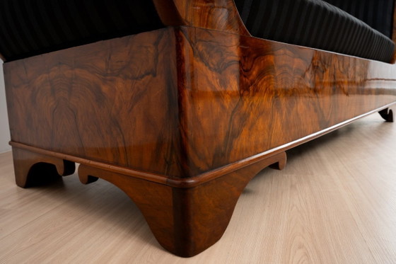 Excepcional Sofá Biedermeier de Nogal del Siglo XIX, circa 1850, Sofás de 2 plazas, Madera, Negro (foto 17 de 18)
