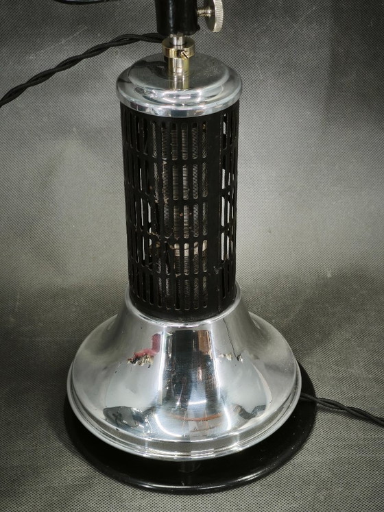 Image 1 of Lampe de table réglable en quartz chromé de style Bauhaus Hanau, années 1930, Allemagne