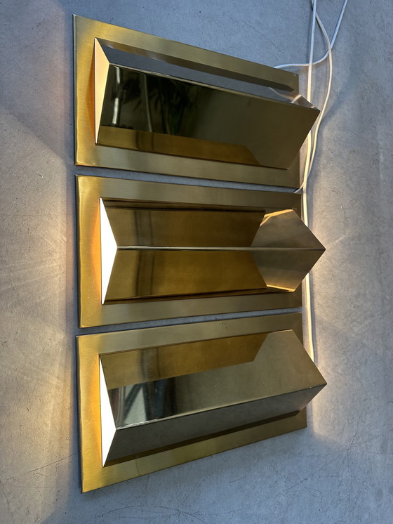 Image 1 of 3x lampade da parete vintage - ottone - LIRO
