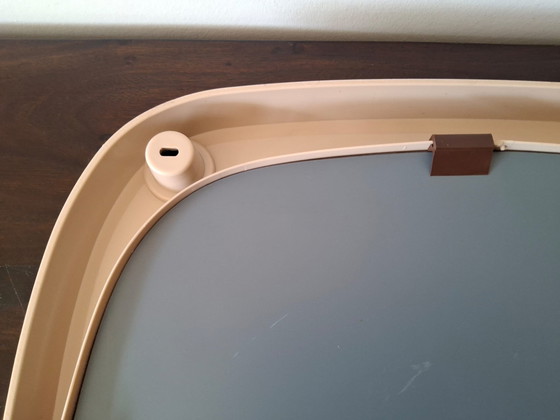 Image 1 of Vintage kunststof wandspiegel, mooi design jaren 70