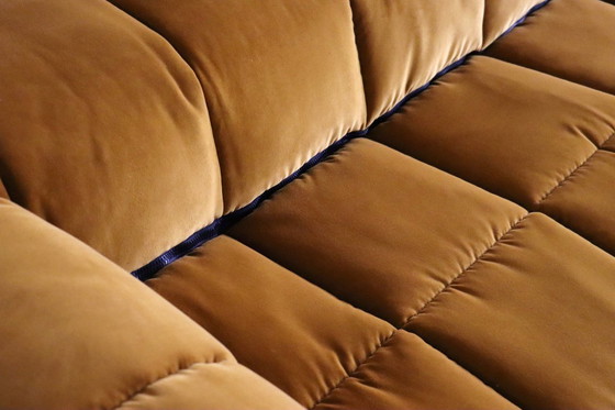 Image 1 of Arflex Strips Sofa By Cini Boeri In Velvet, Italy 1968