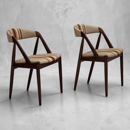 Anni '60, design danese di Kai Kristensen, modello 31, coppia di poltrone.