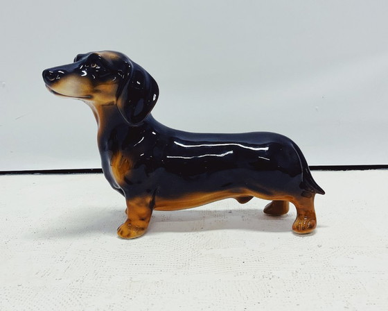 Image 1 of Ceramic Dachshund Statue