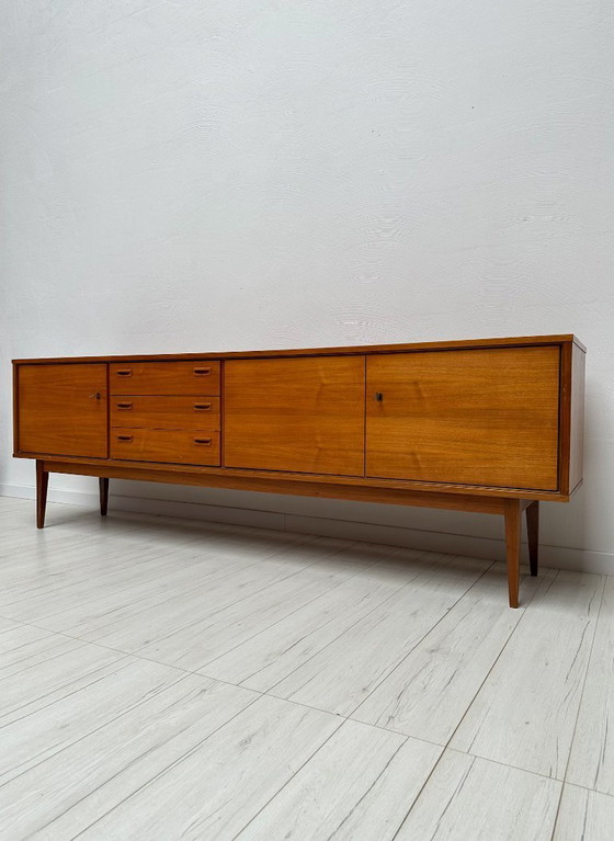 Image 1 of Extra Large 1960s Danish Teak Sideboard – Minimalist Mid-Century Credenza 250 cm
