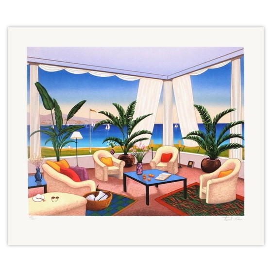 François FANCH LEDAN signierte Lithographie Brise Tropicale 1997 – Lithographien & Drucke, Paper (photo 5 of 5)