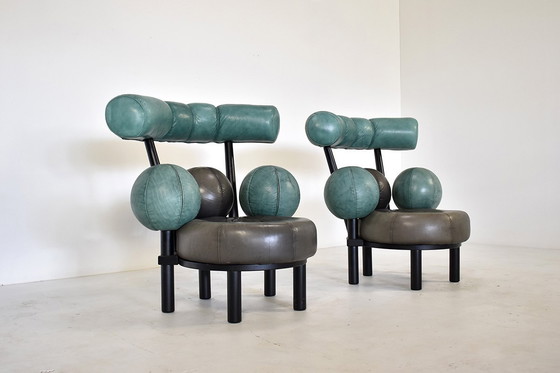Image 1 of Pair of “Globe” Lounge Chairs Designed by Peter Opsvik for Stokke Møbler 1980s