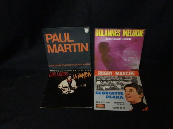 Image 1 of Lot de 3 disques vinyles 45 tours vintage - G. Palma, Los Lobos, J.C. Borelly - 2Y06