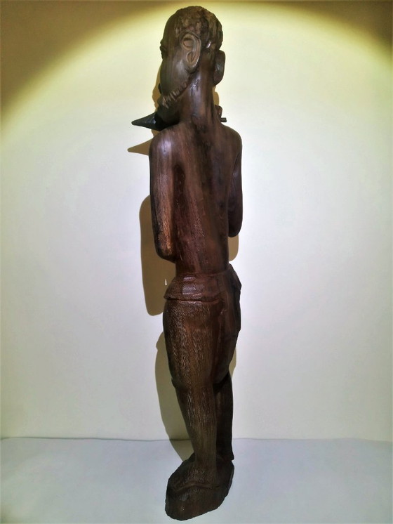 Image 1 of Statues africaines de grands et petits chasseurs/guerriers