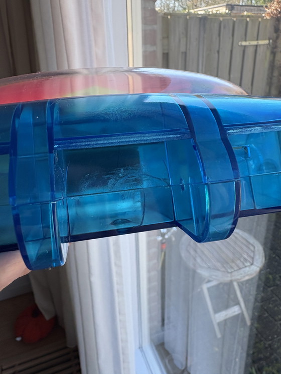 Image 1 of Horloge murale vintage Maxi Swatch – « Ouragan rose » (1989)