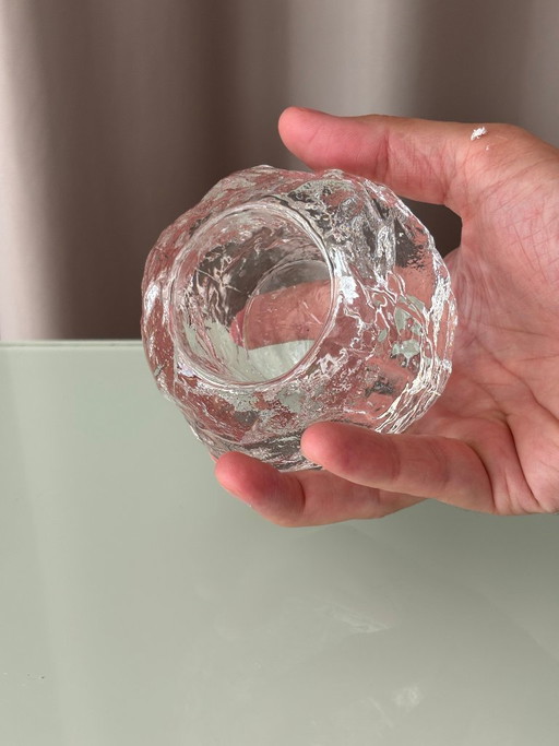 Portavelas Kosta Boda Snowball – Ann Wolff – Cristal artístico sueco – kandelaars en kaarsen, Glass (photo 2 of 8)