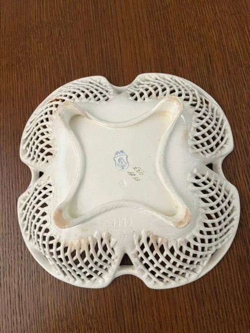vieux bol à fruits en porcelaine