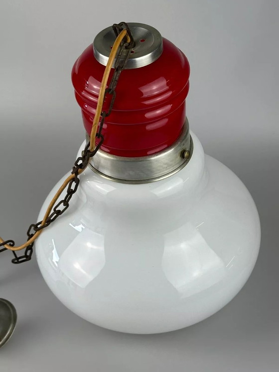 Image 1 of Lampada a sospensione anni '60-'70 Lampada da soffitto in vetro di Murano Italia Design Space Age