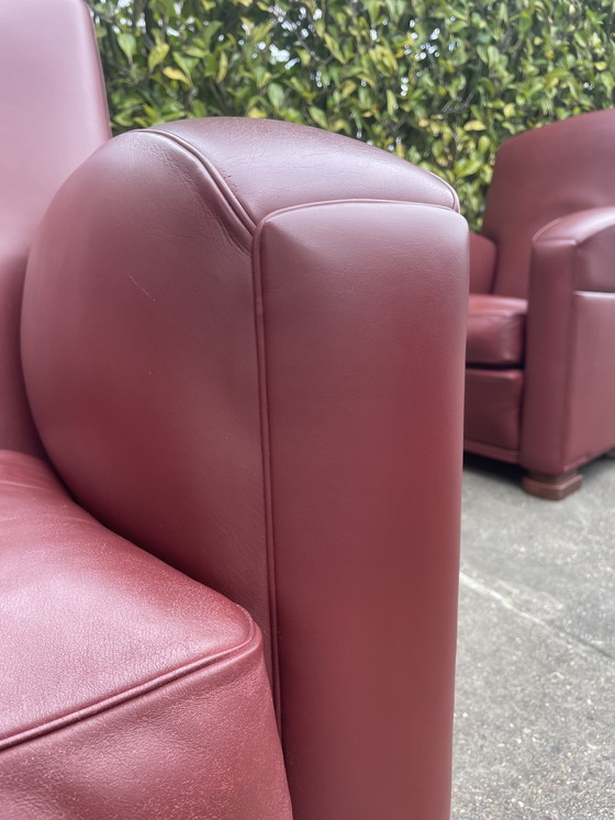 Image 1 of Édition limitée : 2 fauteuils club design italien - Tabarin Poltrona Frau