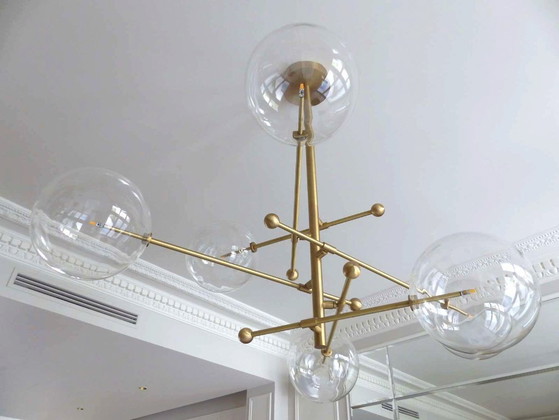Image 1 of Sospensione in ottone e vetro borosilicato "RD15 6 ARMS" design Schwung