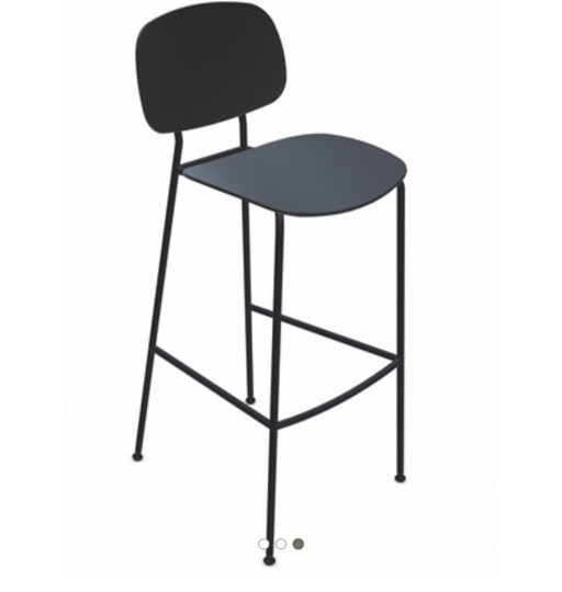 3x Taburetes de bar Rondina Infiniti – barkrukken, Metal, Plastic