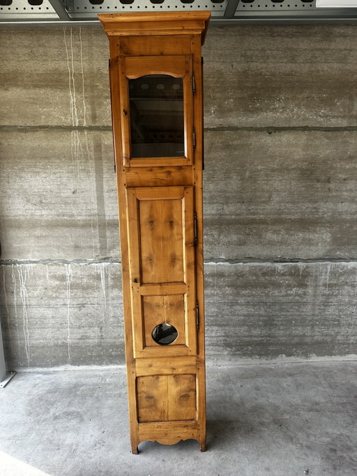 Franse kersenhouten kast voor een staande klok – begin 19e eeuw – vitrinekasten, Wood