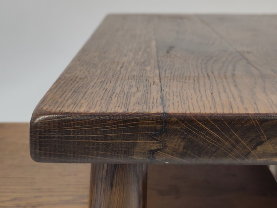 Image 1 of Brutalist nesting tables oak wood