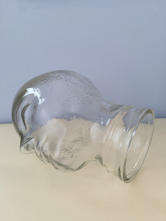 Image 1 of Tête en verre vintage des années 70