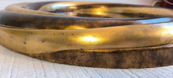 Image 1 of 💎✨ Grote ronde Victoriaanse Engelse spiegel – Verguld hout & facetgeslepen glas – Verzamelobject ✨💎