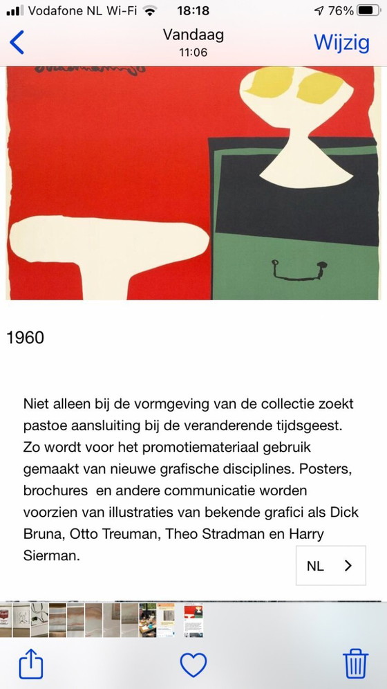 Image 1 of Affiche Pastoe ontworpen in 1958 door Theo Stradmann