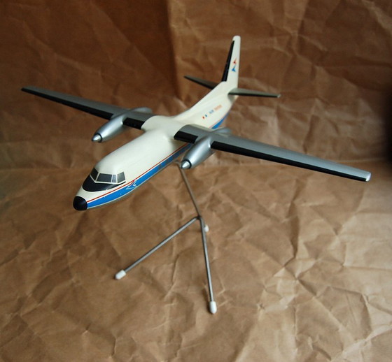 Image 1 of Fokker F27 metalen vliegtuig Air Inter Matthijs Verkuyl Agentschap/baliemodel