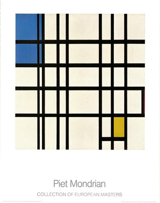 Image 1 of Rhythm from Black Lines by Piet Mondriaan, After the Original from 1935-1942