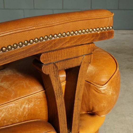 Fauteuil vintage en cuir marron – Wood, Leather (photo 14 of 16)