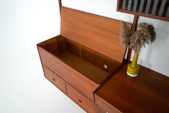 Image 1 of Teak modular shelving unit, Danish design, 1960s, manufactured by Hansen & Guldborg