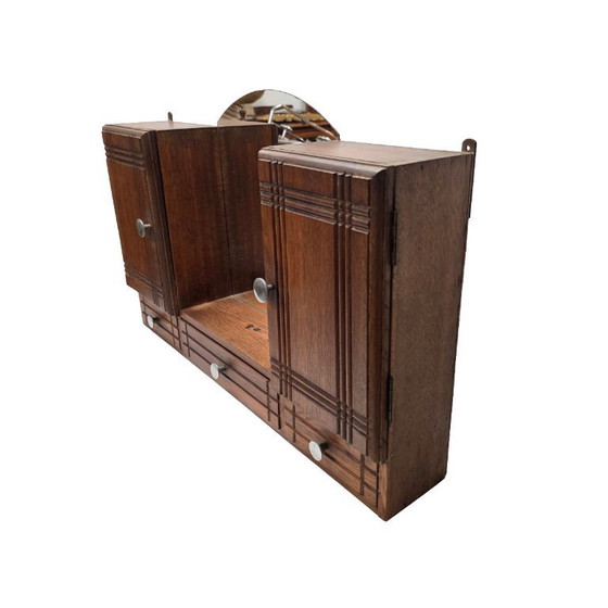 Image 1 of Botiquín de pared Art Déco francés con espejo, años 20/30