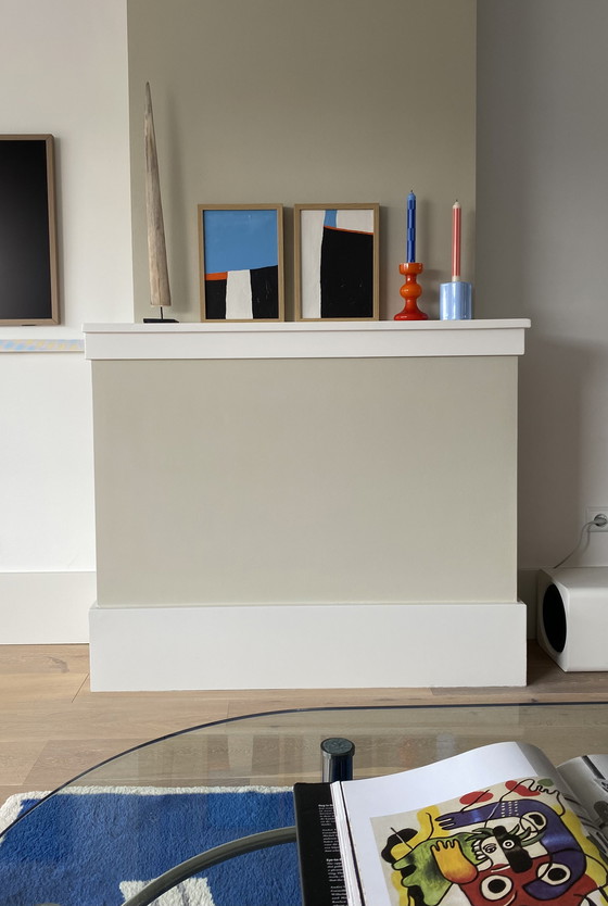 Image 1 of Diptychon, abstrakte Gemälde, 21 x 30 cm (inkl. Rahmen)