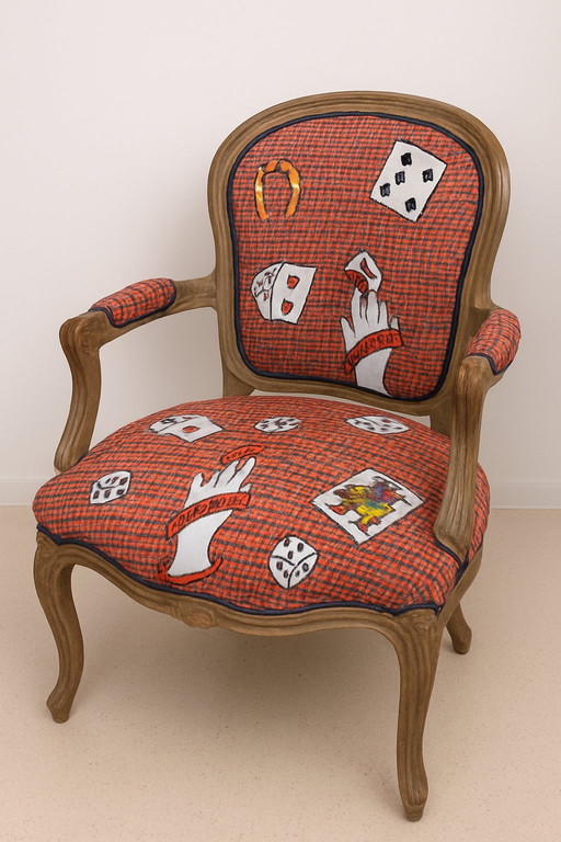 Vintage Louis XV Armchair - Collaboration between Vincent Darré and Éric Bompard - Rare