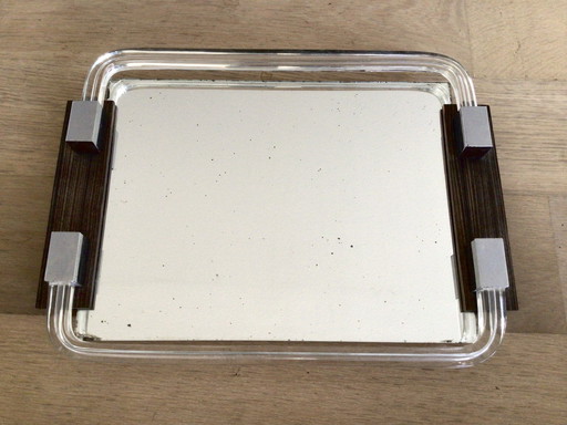 Art Deco dienblad met spiegelglas