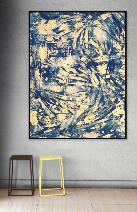 Jürgen Angeler - Hierba marina dorada azul – Pinturas y dibujos, Canvas (photo 13 of 14)