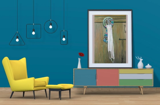 Original Oil Painting Contemporary Art Symbolism Pop Art Totem – Paintings & Drawings, Canvas (photo 3 of 7)