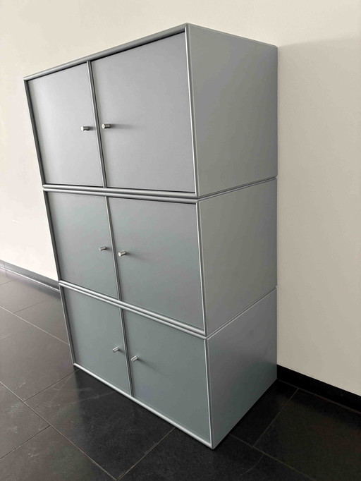 3 x Montana modules 69 x 35 x 30 cm metallic