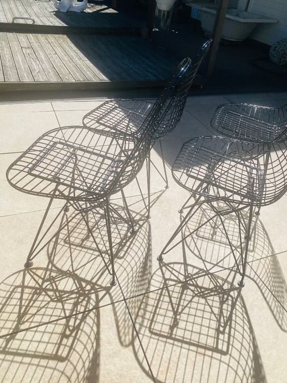 Image 1 of 3 sedie Vitra - Wire Chair DKR in design per esterni Ray/Charles Eames