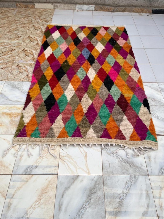 Image 1 of Tapis berbères multicolores en laine 200cmx150cm