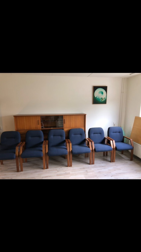 Image 1 of Midcentury fauteuil teak Deens design vergaderstoel 6 stuks 