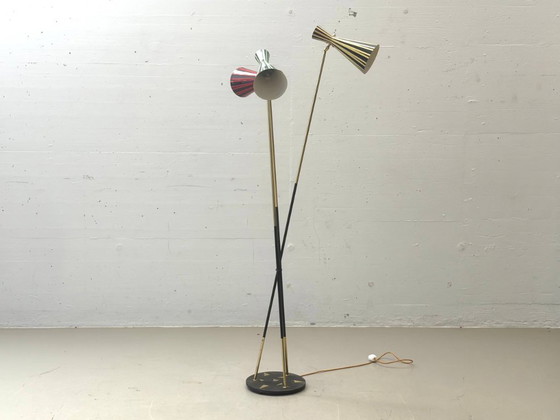 Rara lampada da terra di metà secolo prodotta da Lumenform, anni '60. – Lampade da terra, Metal (photo 11 of 15)
