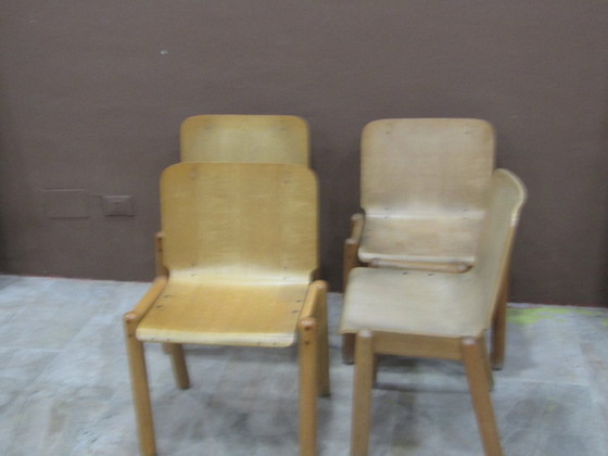 Image 1 of n.4 sedie legno curvato a fuoco vintage