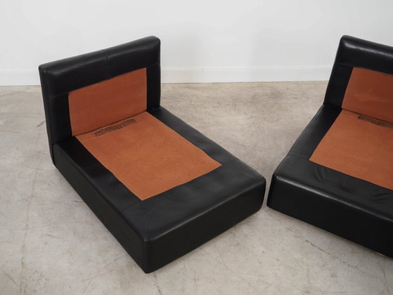 Image 1 of Canapé modulaire en cuir, design italien, années 1970, fabriqué en Italie