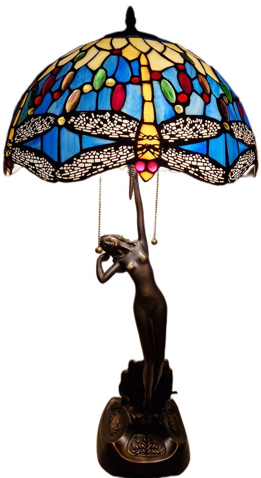 Bellissima lampada da tavolo vintage in stile Tiffany 72x40